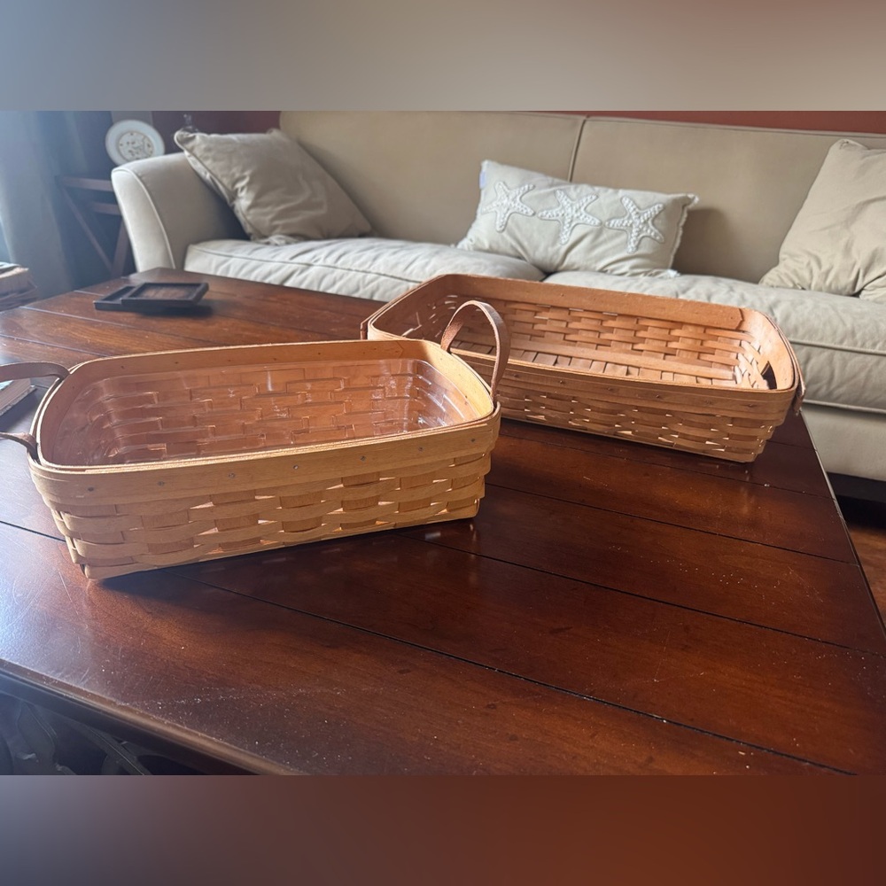 Set of Two Longaberger Woven Baskets Excellent condition 🧺